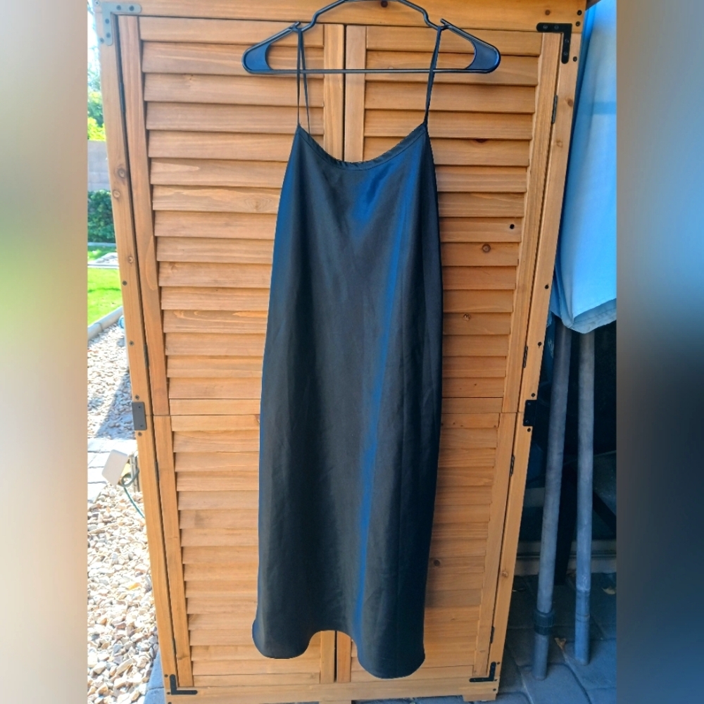 Cruz Black Maxi Slip Dress